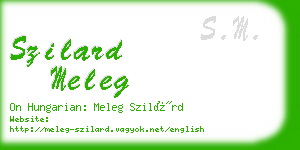 szilard meleg business card